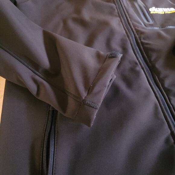 Okuma Mens Softshell Hooded Inspired Fishing Jacket Black Water Repellant L - Picture 3 of 11